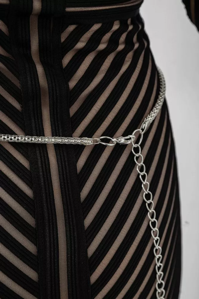 Купить Ремень-цепочка женский, цвет серебристый, 196R10U13W1-9 - Фото №5