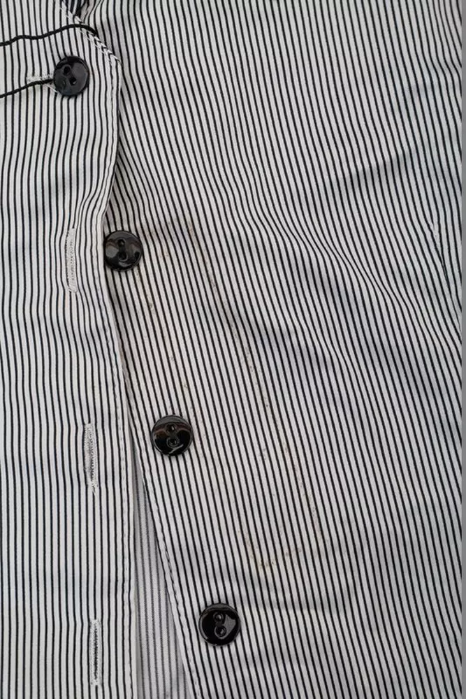 Купить Блуза классическая в полоску с   -уценка, цвет черно-белый, 230R067-U-2 - Фото №6