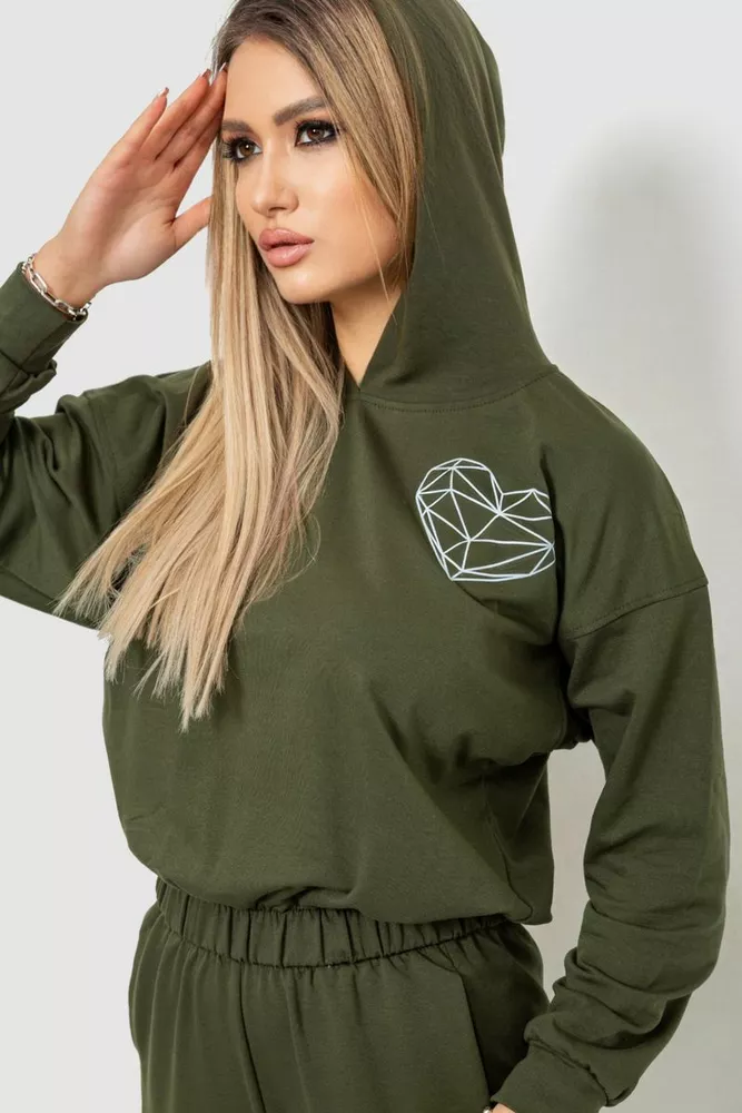 Купити Спорт костюм жіночий, колір хакі, 186R2302 оптом - Фото №6