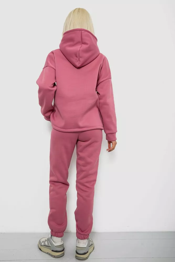 Купить Спортивный костюм женский на флисе, цвет пудровый, 257R88 - Фото №4