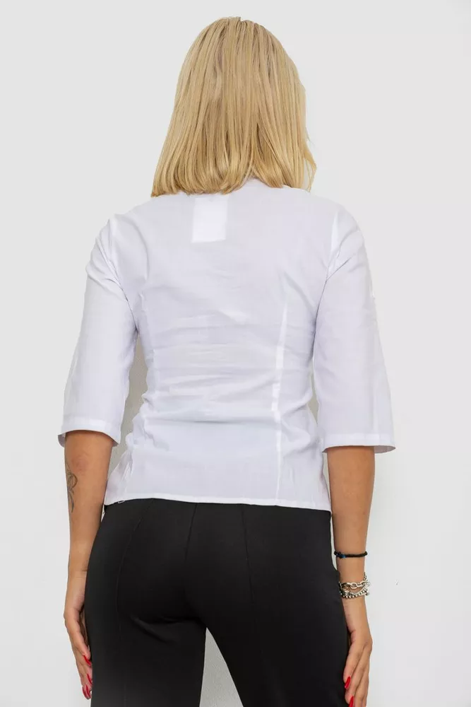 Купить Блуза классическая  -уценка, цвет белый, 230R08-1-U-14 - Фото №4