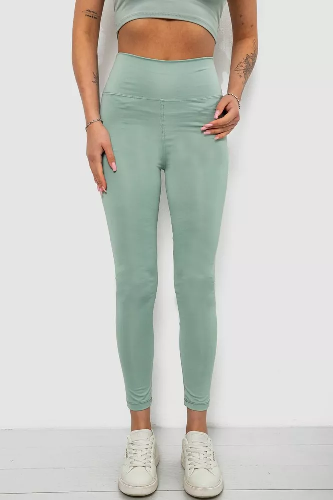 Купити Лосини жіночі однотонні, колір оливковий, 214R155 - Фото №1