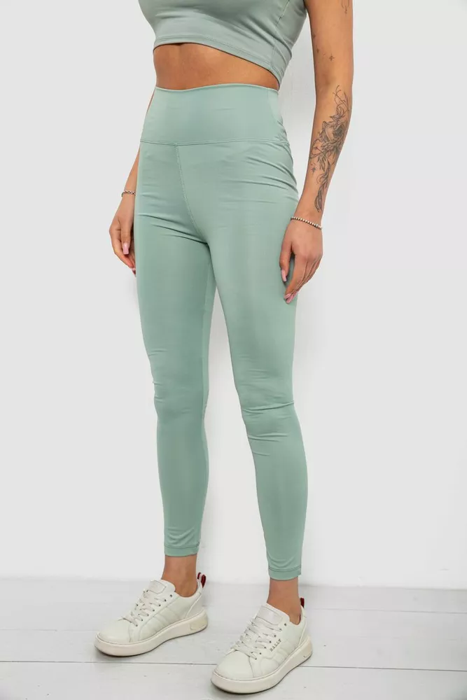 Купити Лосини жіночі однотонні, колір оливковий, 214R155 - Фото №3