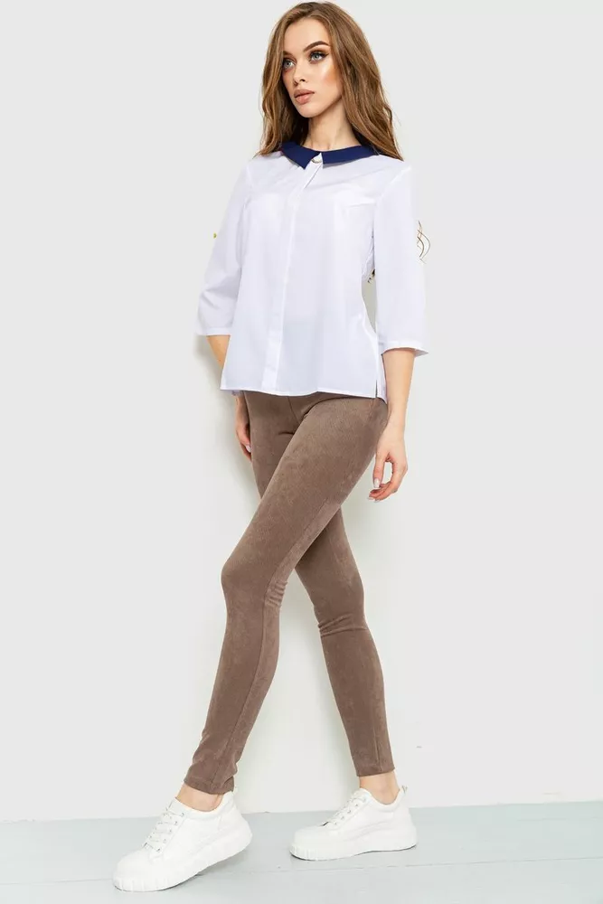 Купить Блуза класичесская  -уценка, цвет бело-синий, 230R081-U-4 - Фото №2