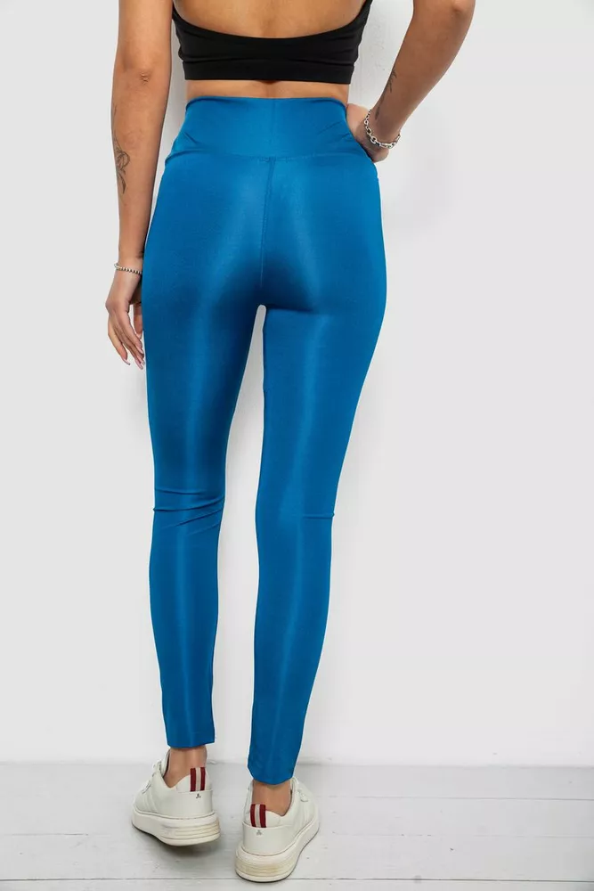 Купити Лосини жіночі однотонні, колір бірюзовий, 214R155 - Фото №4