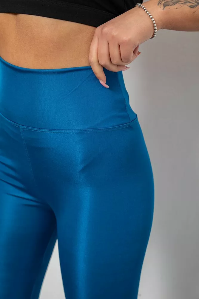 Купити Лосини жіночі однотонні, колір бірюзовий, 214R155 - Фото №5