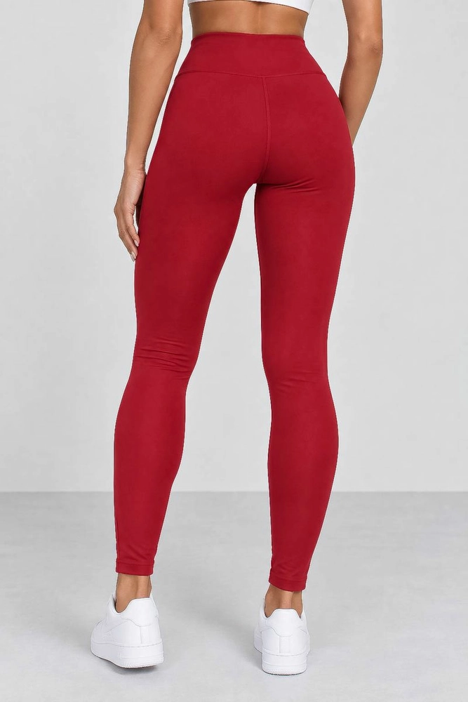 Купить Лосины женские однотонные, цвет бордовый, 214R155 - Фото №4