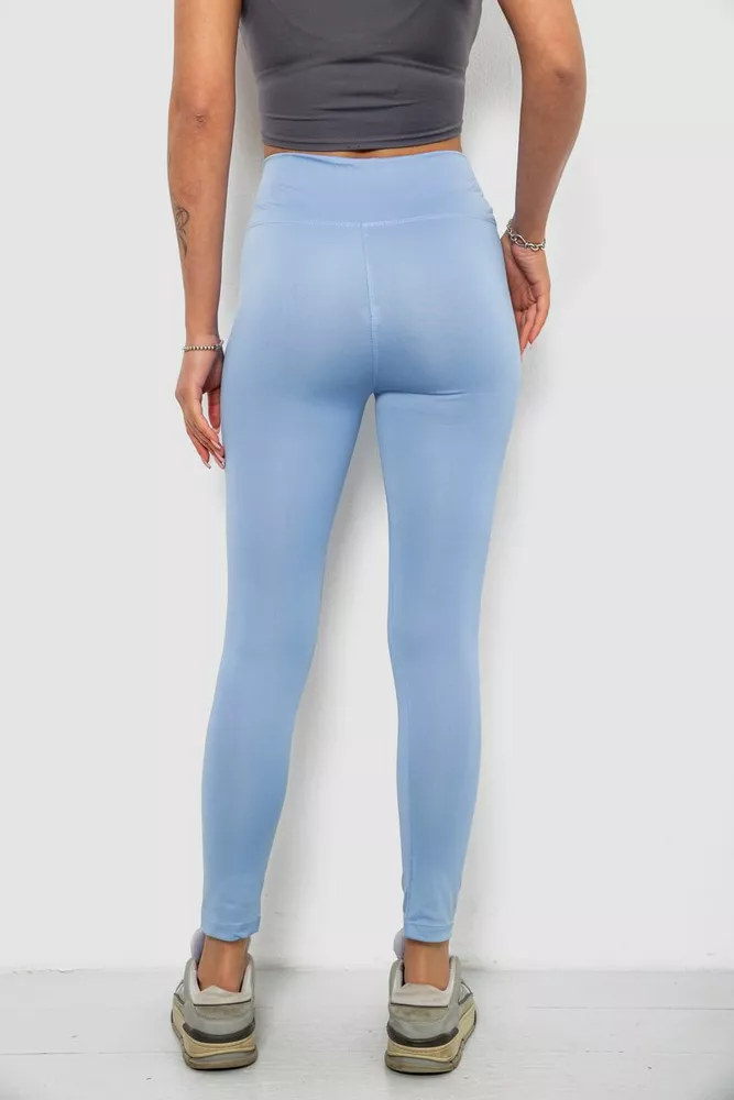 Купити Лосини жіночі однотонні, колір блакитний, 214R155 оптом - Фото №4