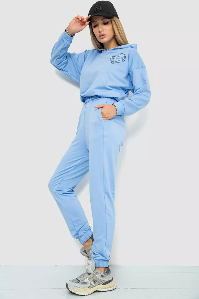 Купити Спорт костюм жіночий, колір блакитний, 186R2302 - Фото №3