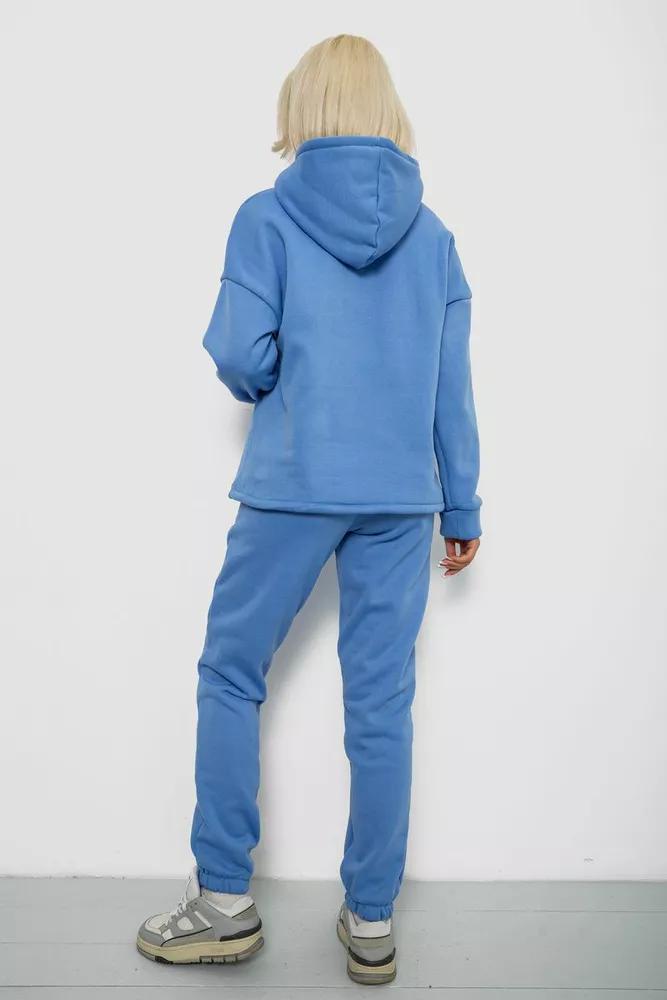 Купить Спортивный костюм женский на флисе, цвет голубой, 257R88 - Фото №4