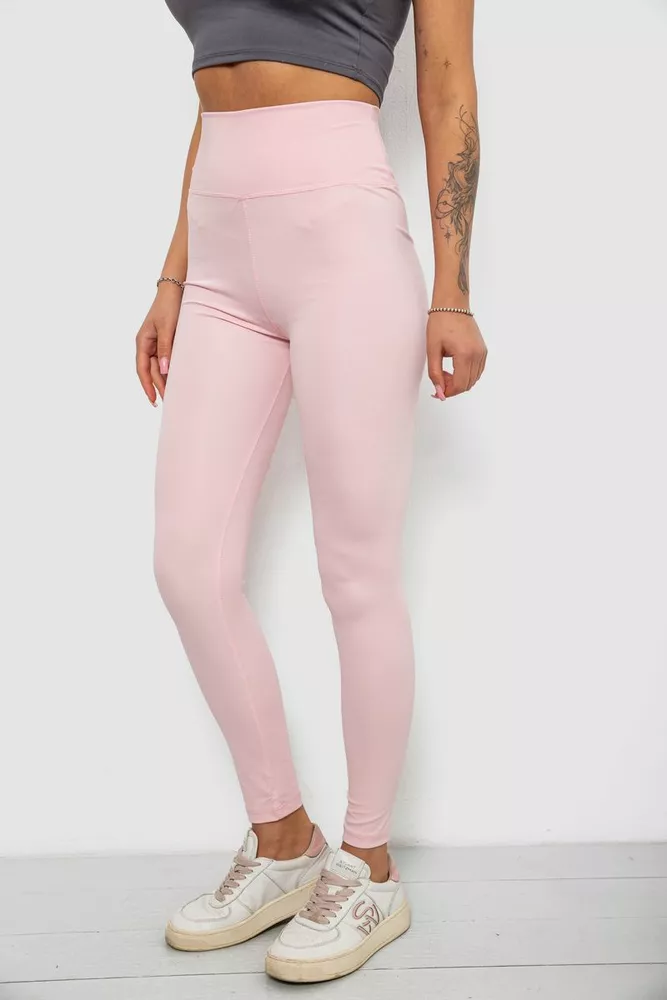 Купити Лосини жіночі однотонні, колір рожевий, 214R155 - Фото №3
