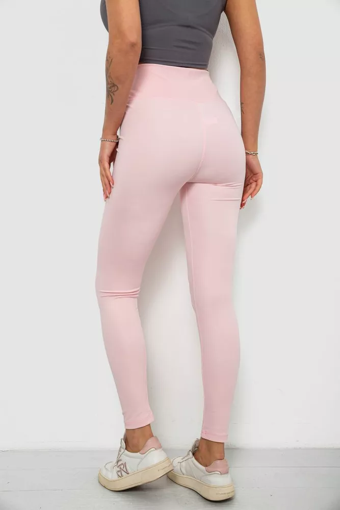 Купити Лосини жіночі однотонні, колір рожевий, 214R155 - Фото №4