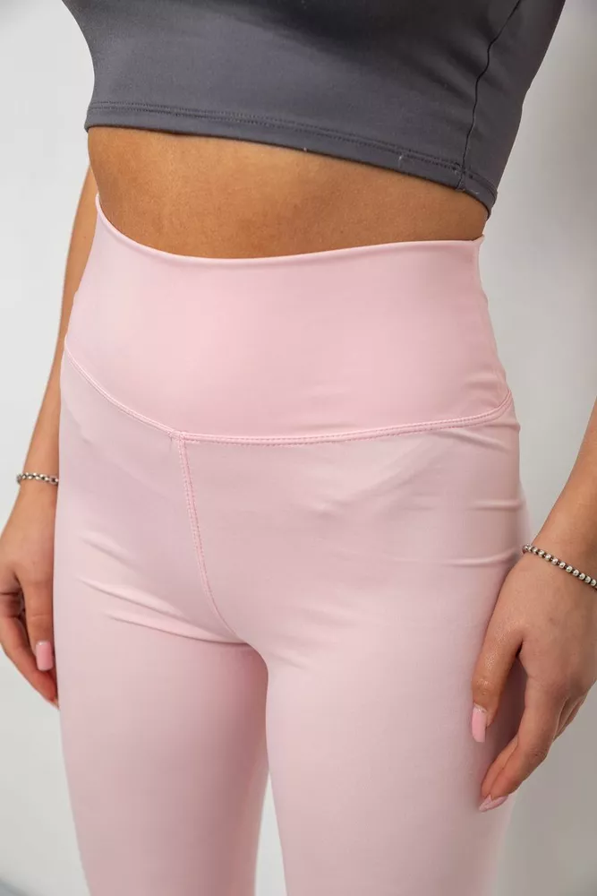 Купити Лосини жіночі однотонні, колір рожевий, 214R155 - Фото №5