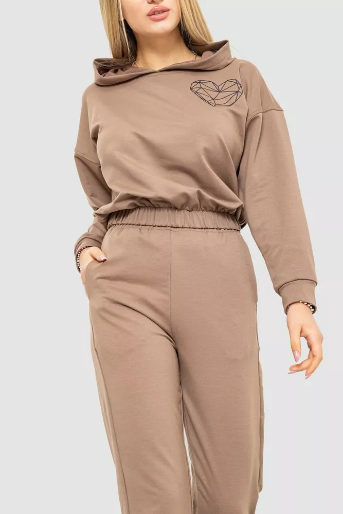 Купити Спорт костюм жіночий, колір мокко, 186R2302 оптом - Фото №2