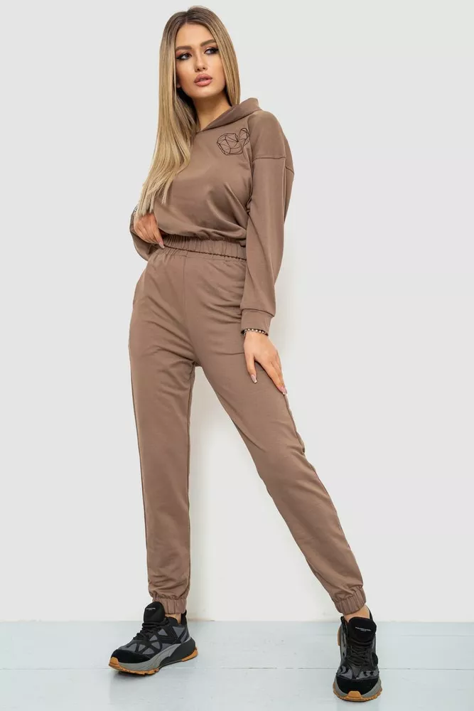 Купити Спорт костюм жіночий, колір мокко, 186R2302 оптом - Фото №3
