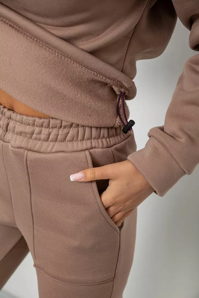 Купить Спортивный костюм женский на флисе, цвет мокко, 257R88 - Фото №5
