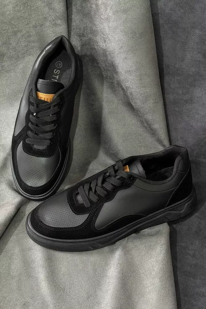 Купити Кеди чоловічі, колір чорний, 248RR128-1R - Фото №1