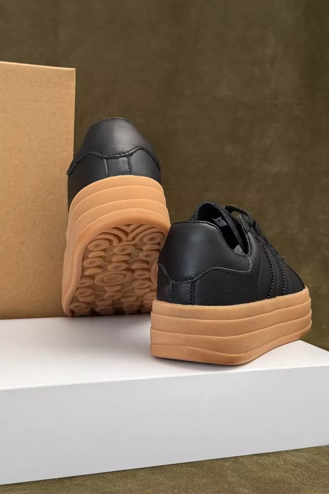 Купить Кроссовки женские демисезонные, цвет черно-белый, 248RBK10-2 - Фото №4