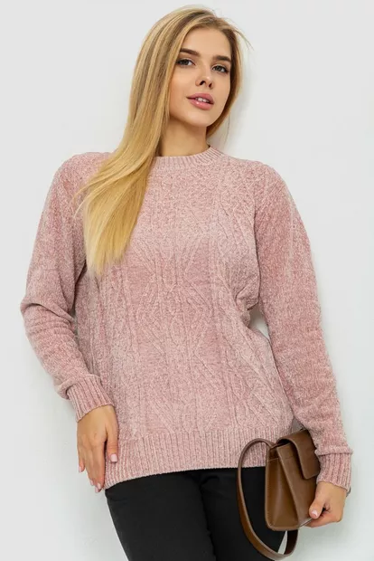 Светр жіночий, колір світло-пудровий, 221R20PCS05