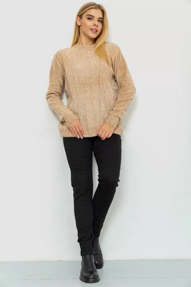 Купити Светр жіночий, колір бежевий, 221R20PCS05 оптом - Фото №2