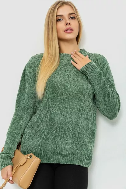 Светр жіночий, колір зелений, 221R20PCS05
