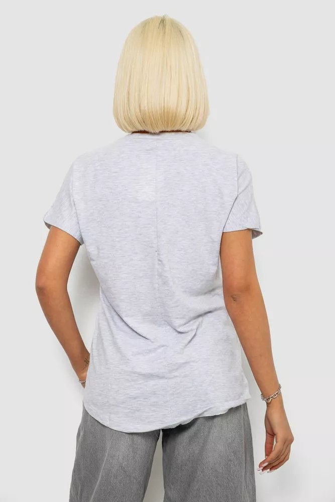 Купить Футболка женская с принтом, цвет серый, 244R2057 - Фото №4