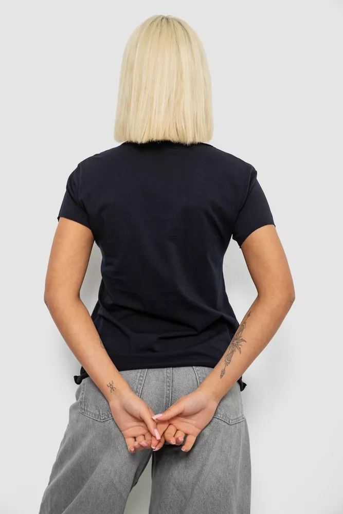 Купить Футболка женская с принтом, цвет синий, 244R2214-6 - Фото №4