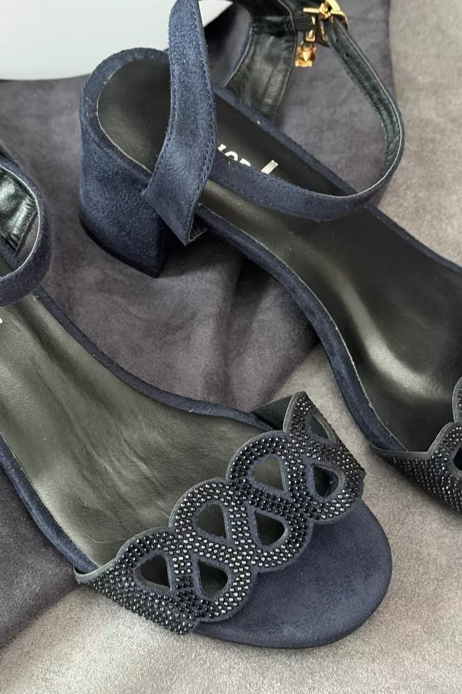 Купить Босоножки женские, цвет синий, 243RE263 - Фото №2