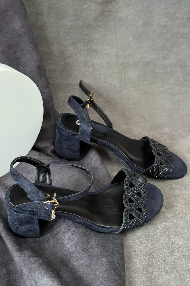 Купить Босоножки женские, цвет синий, 243RE263 - Фото №3
