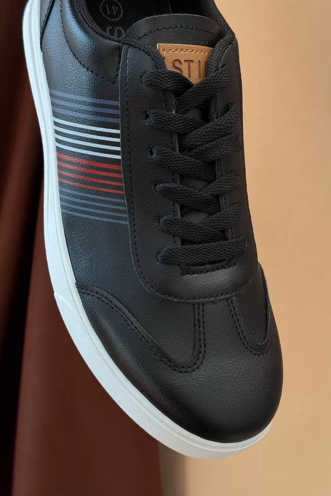 Купить Кеды мужские, цвет черно-белый, 248RR202 оптом - Фото №2