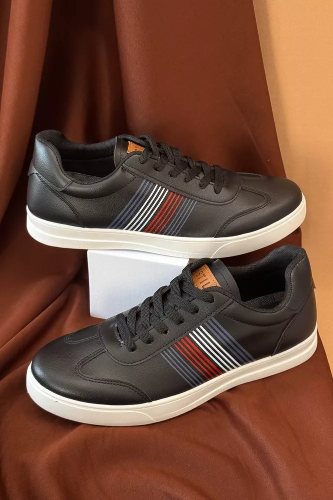 Купить Кеды мужские, цвет черно-белый, 248RR202 оптом - Фото №3