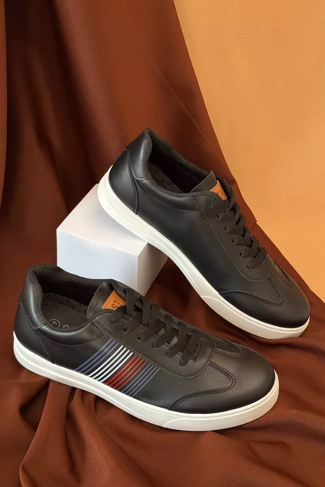 Купить Кеды мужские, цвет черно-белый, 248RR202 оптом - Фото №1