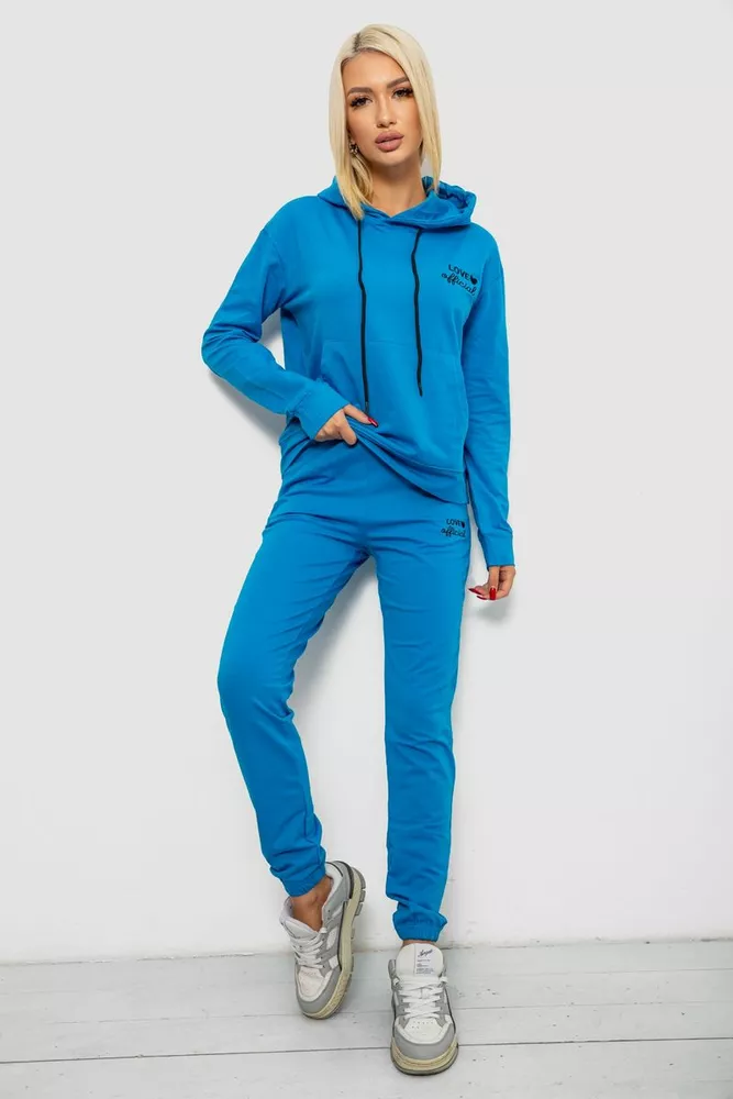 Купити Спортивний костюм жіночий двонитка, колір джинс, 214R1419-005 - Фото №1