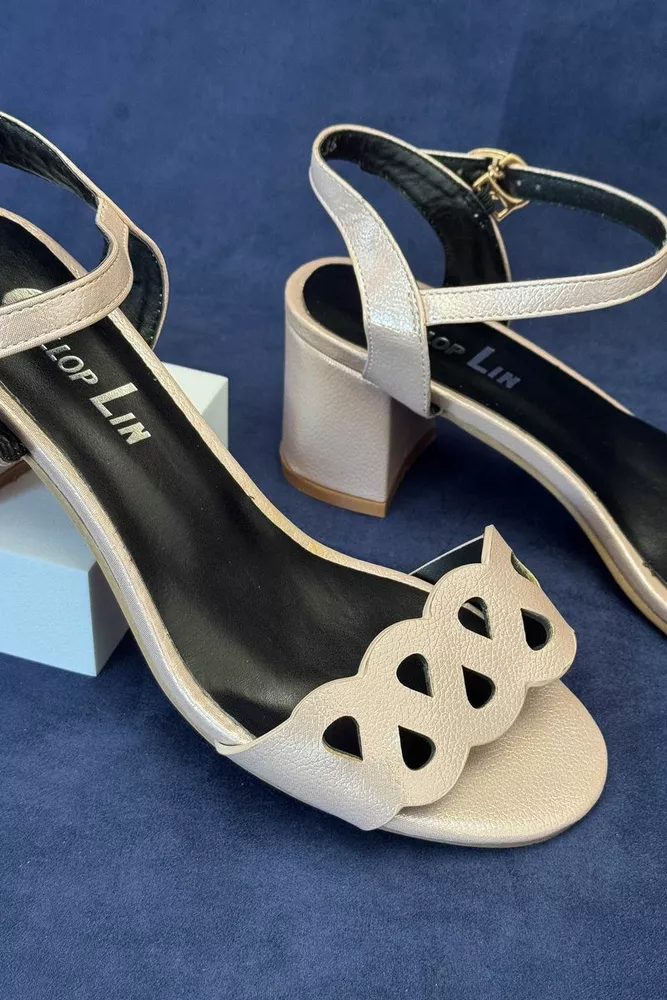 Купити Босоніжки жіночі, колір пудровий, 243RE265 оптом - Фото №2