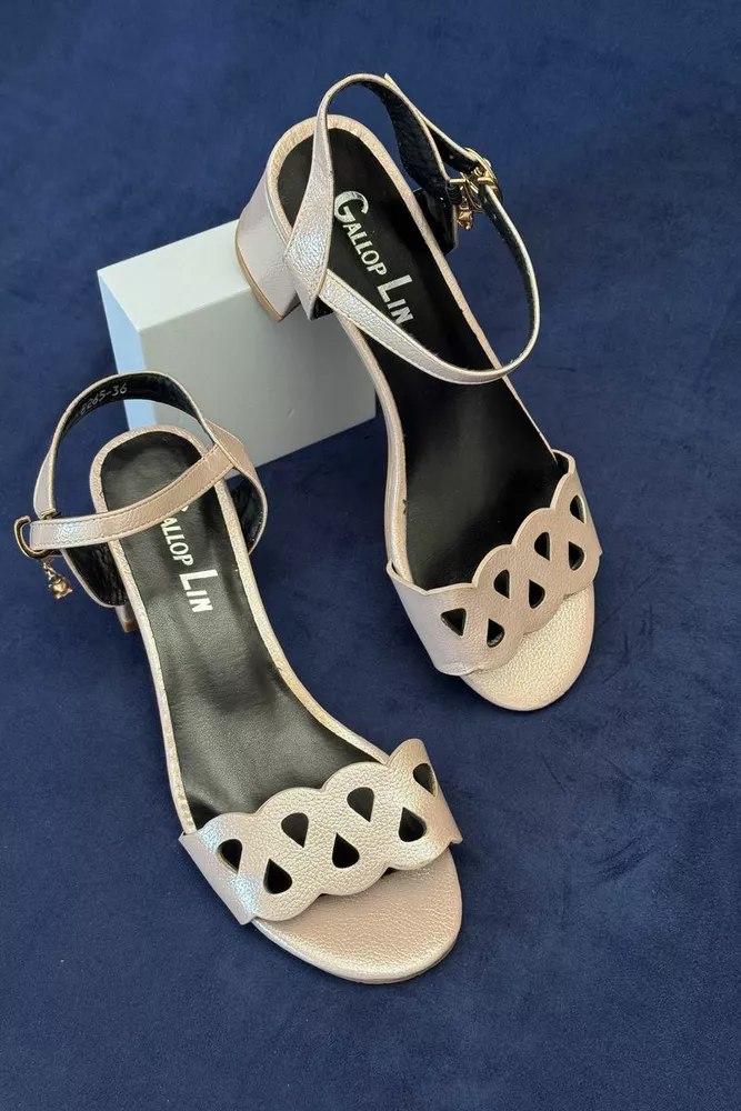 Купити Босоніжки жіночі, колір пудровий, 243RE265 оптом - Фото №3