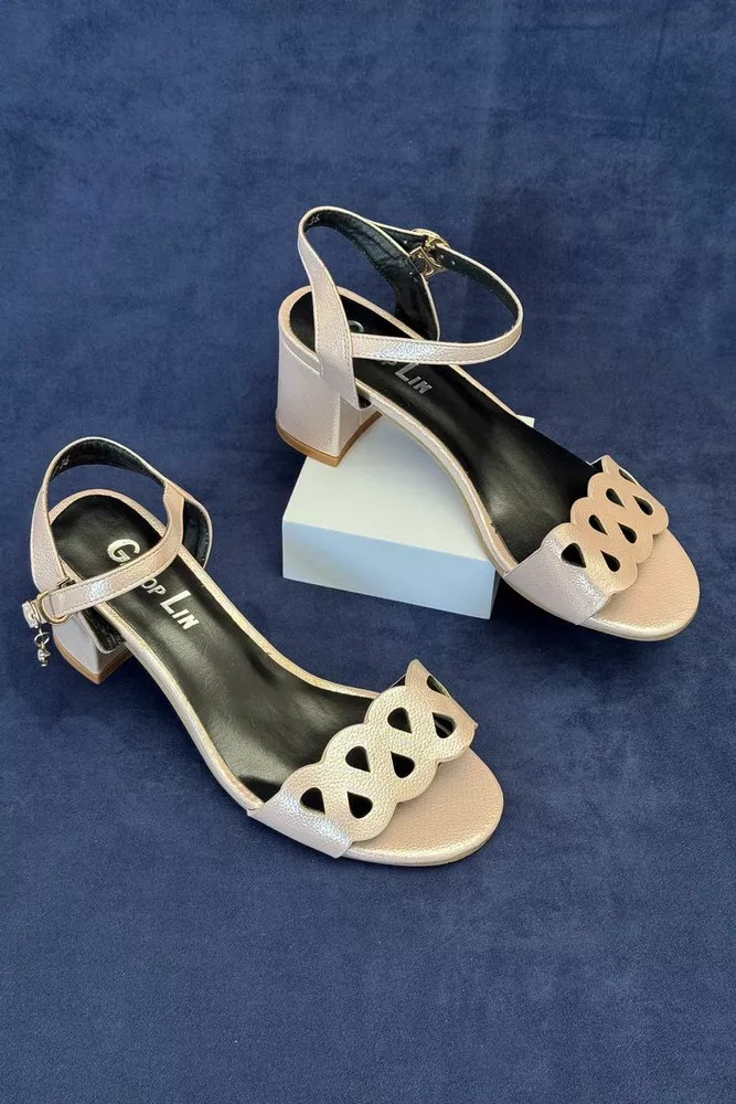 Купити Босоніжки жіночі, колір пудровий, 243RE265 оптом - Фото №1