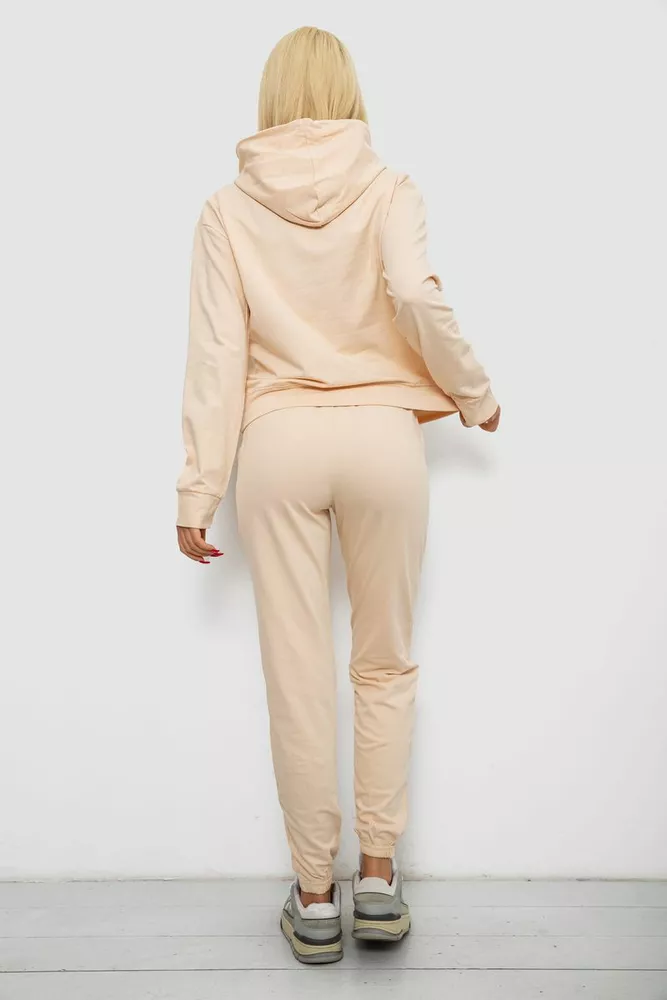 Купити Спортивний костюм жіночий двонитка, колір бежевий, 214R1419-005 - Фото №4