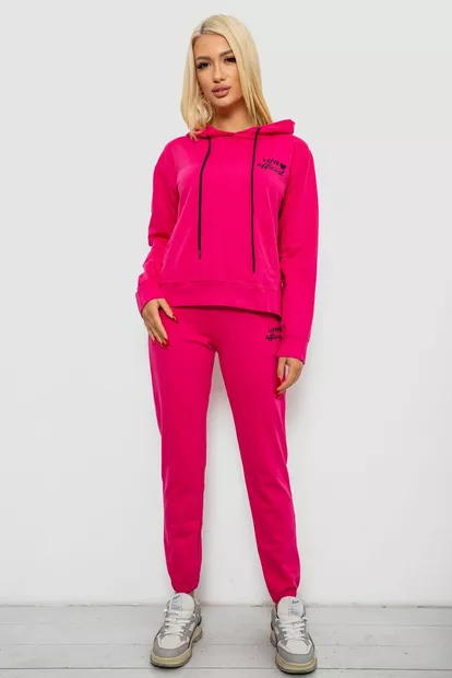 Спортивный костюм женский двухнитка, цвет розовый, 214R1419-005