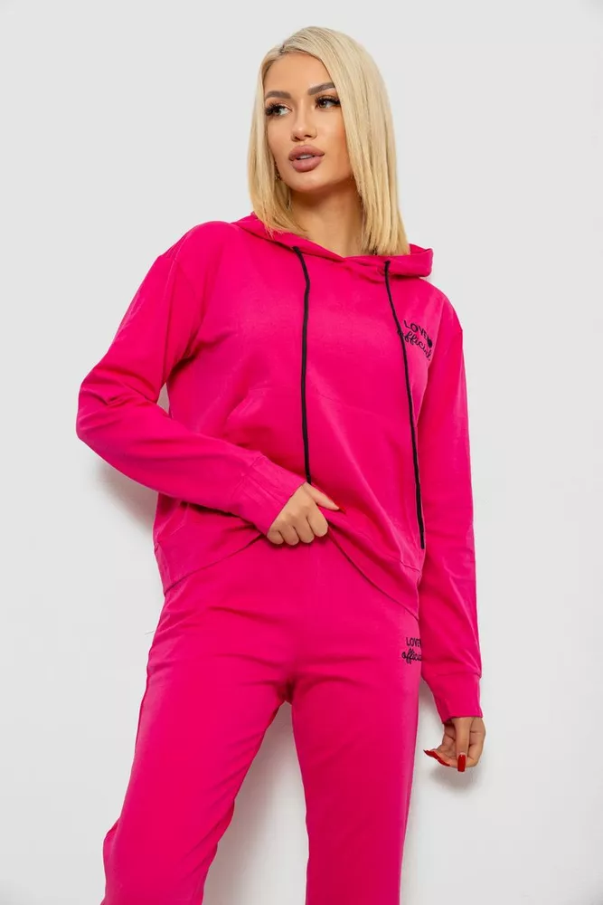 Купити Спортивний костюм жіночий двонитка, колір рожевий, 214R1419-005 - Фото №2