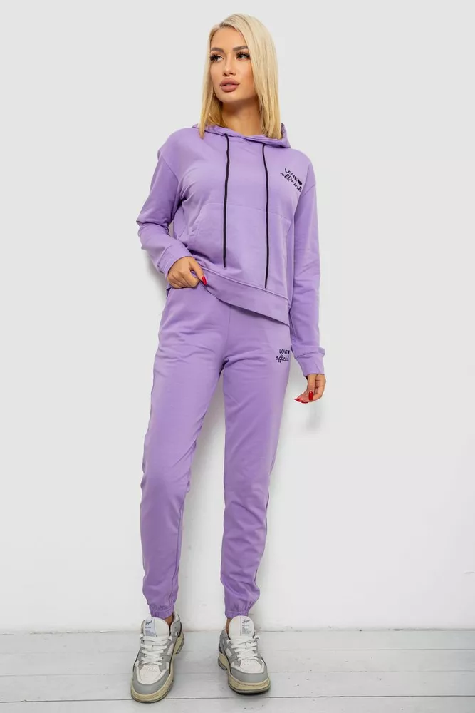 Купити Спортивний костюм жіночий двонитка, колір бузковий, 214R1419-005 - Фото №1