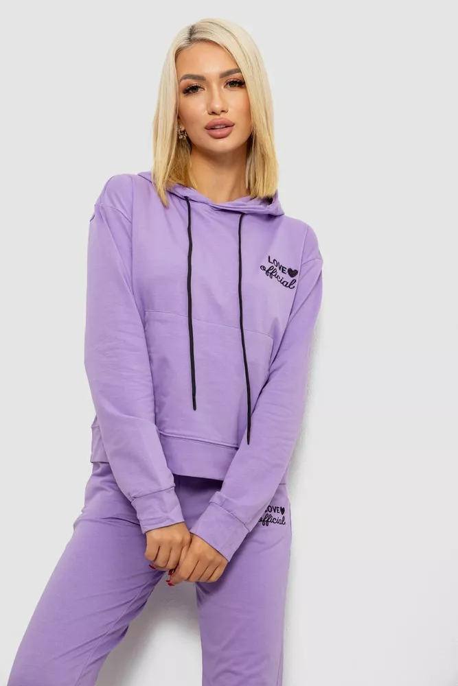 Купити Спортивний костюм жіночий двонитка, колір бузковий, 214R1419-005 - Фото №2
