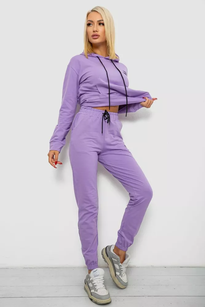 Купити Спортивний костюм жіночий двонитка, колір бузковий, 214R1419-005 - Фото №3