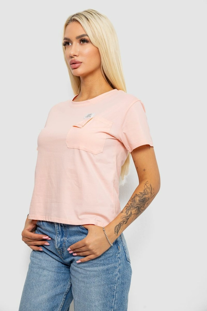 Купить Футболка женская с принтом, цвет персиковый, 221R330 - Фото №3