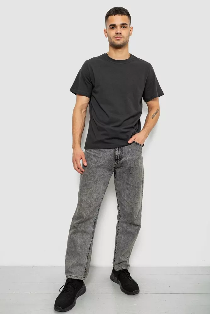 Купити Футболка чоловіча однотонна, колір грифельний, 241R1900 - Фото №2