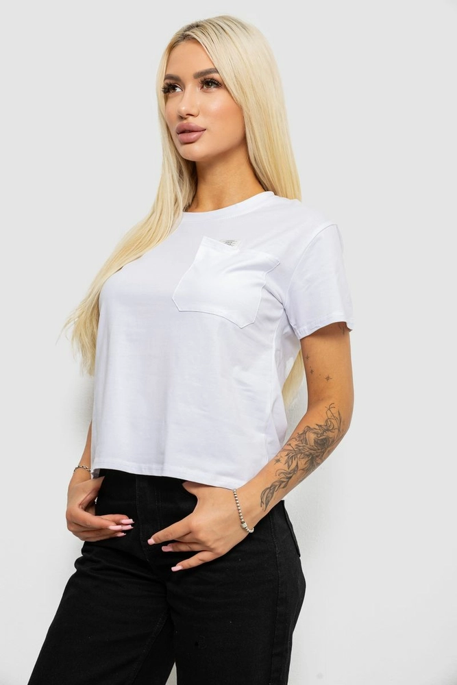 Купить Футболка женская с принтом, цвет белый, 221R330 - Фото №3