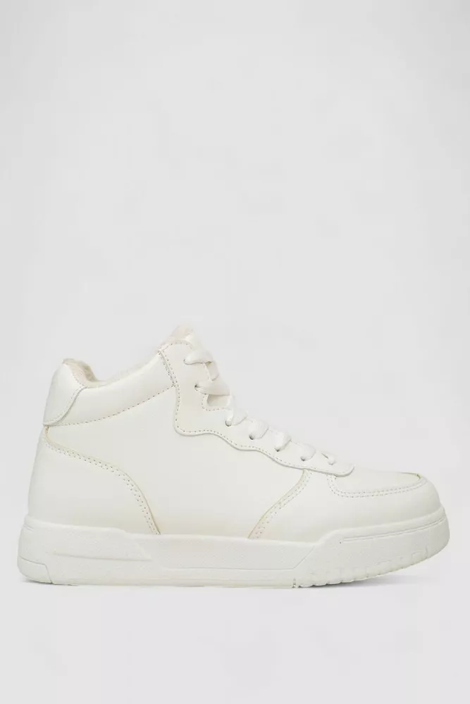 Купити Кросівки жіночі зимові на хутрі, колір білий, 248RAD03 - Фото №1