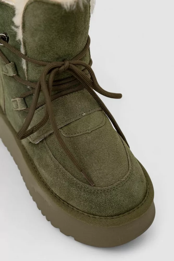 Купить Угги женские на меху  -уценка, цвет зеленый, 243RL952-8A-U-17 - Фото №2