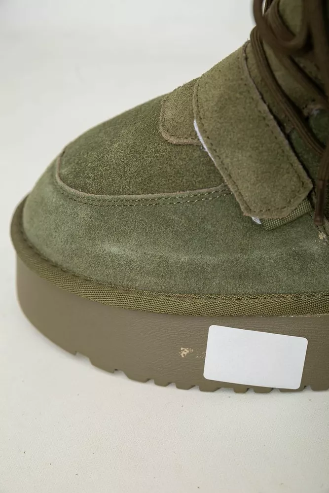 Купить Угги женские на меху  -уценка, цвет зеленый, 243RL952-8A-U-17 - Фото №7