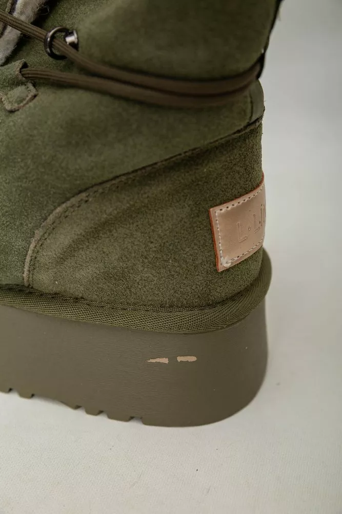 Купить Угги женские на меху  -уценка, цвет зеленый, 243RL952-8A-U-18 - Фото №7