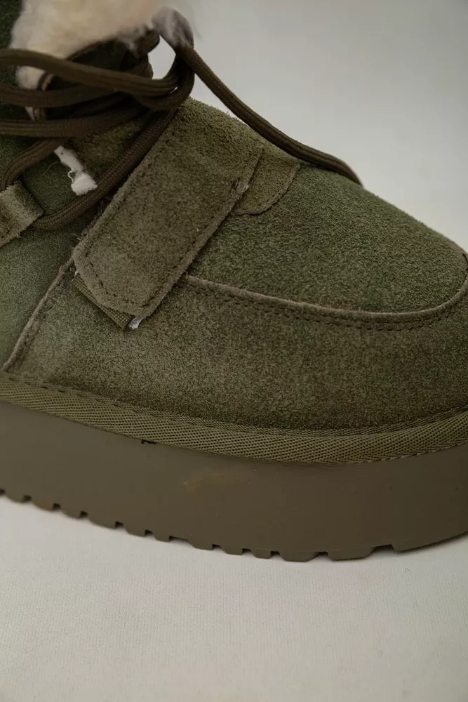 Купить Угги женские на меху  -уценка, цвет зеленый, 243RL952-8A-U-19 - Фото №7